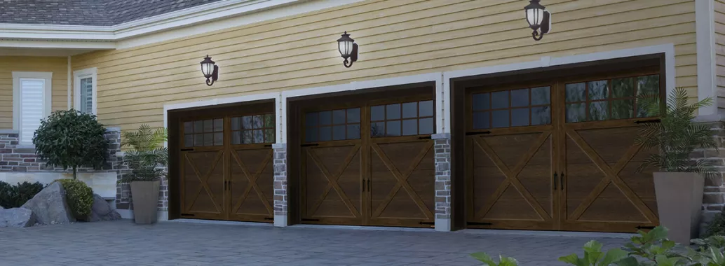 Princeton P-21, 9’ x 7’, Chocolate Walnut doors and overlays, 8 lite Panoramic windows
