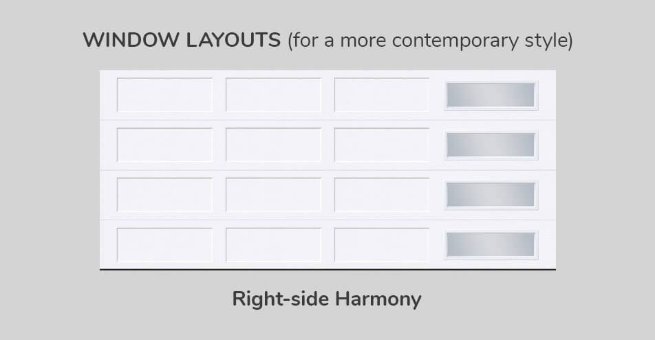 Window layouts, 16' x 7', Right-side Harmony